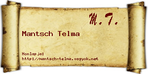 Mantsch Telma névjegykártya